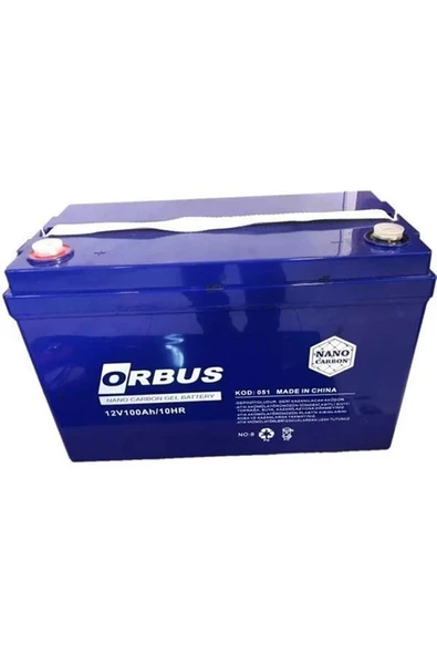 ORBUS 12V 100 Amper Derin Döngü Karbon Jel Akü