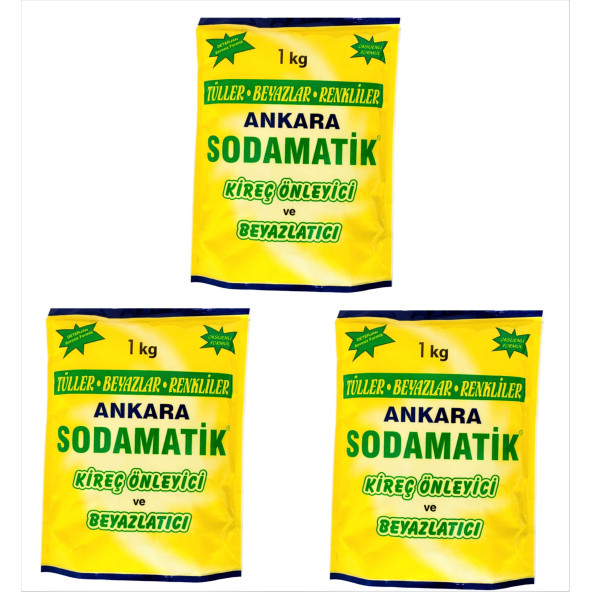 ANKARA SODAMATİK (1 Kg x 3 Adet)