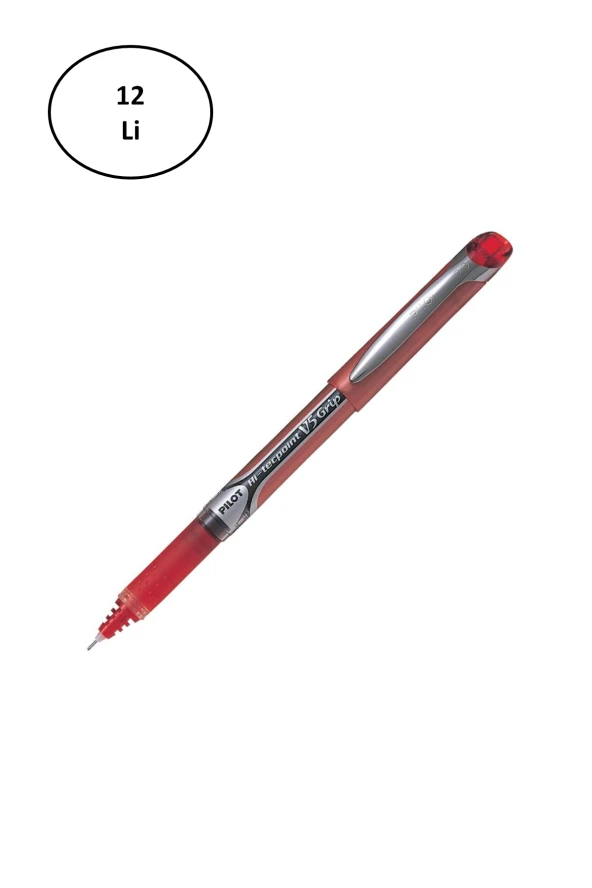 Pilot Kalem V5 Grip Hi-Tecpoint Kırmızı 12li