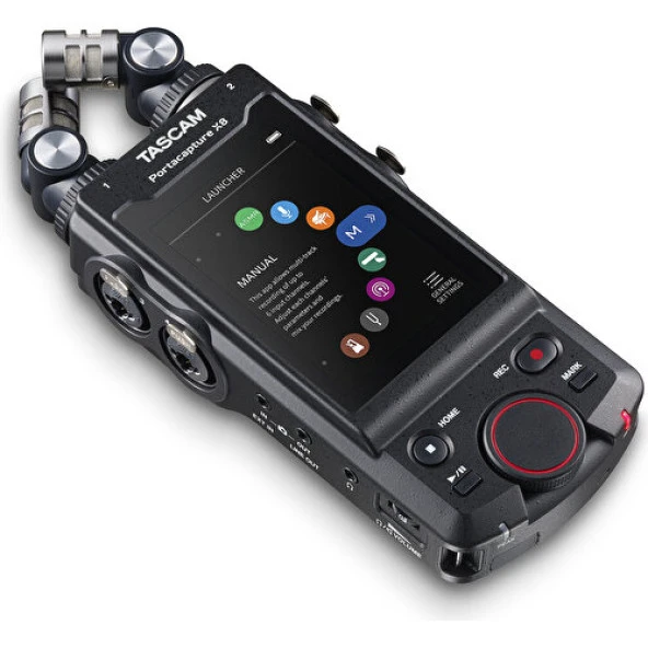 Tascam Portacapture X8 Dokunmatik Ekranlı Çok Kanallı El Tipi Kayıtçı AK-BT1 Bluetooth Adaptör Dahil Modelidir.