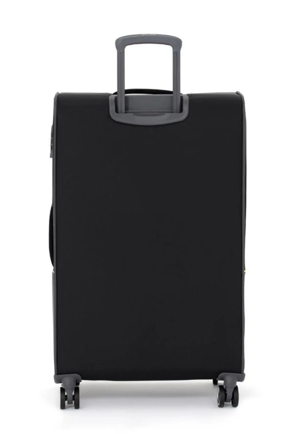 Pierre Cardin Ultra Light Hafif Lüx Kumaş 2'li Valiz Seti Orta Boy - Kabin Boy Siyah PC8200 - Resim 3