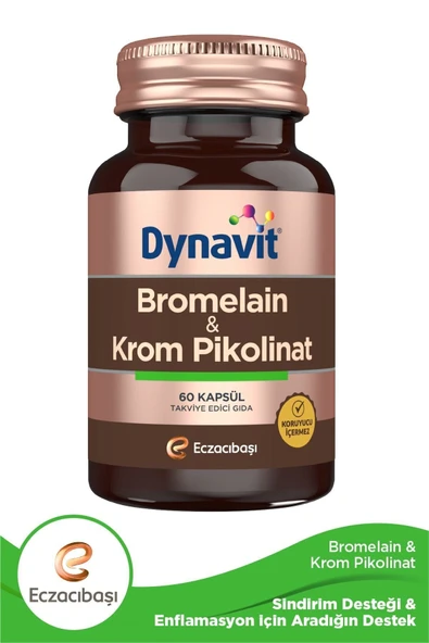 Dynavit Bromelain ve Krom Pikolinat 60 Kapsül ürün görseli