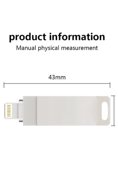 ucuzmi Iphone Uyumlu Flash Bellek Otg 64gb Flash Bellek Telefon Bilgisayar Veya Veri Aktarma Ve Depolama - Resim 3