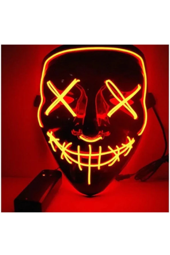 Hallowen Led Işıklı Neon Maske