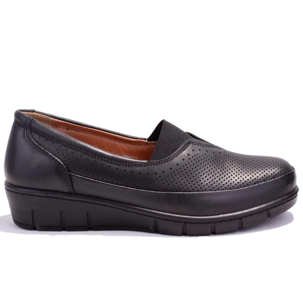 Polaris 105071 5 Nokta Ortopedik Günlük Siyah Kadın Deri Ayakkabı - 2