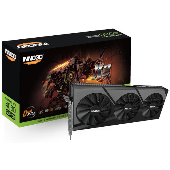 Inno3D Nvidia GeForce RTX4080 SUPER x3 16GB 256 Bit GDDR6X Ekran Kartı N408S3-166X-18703552