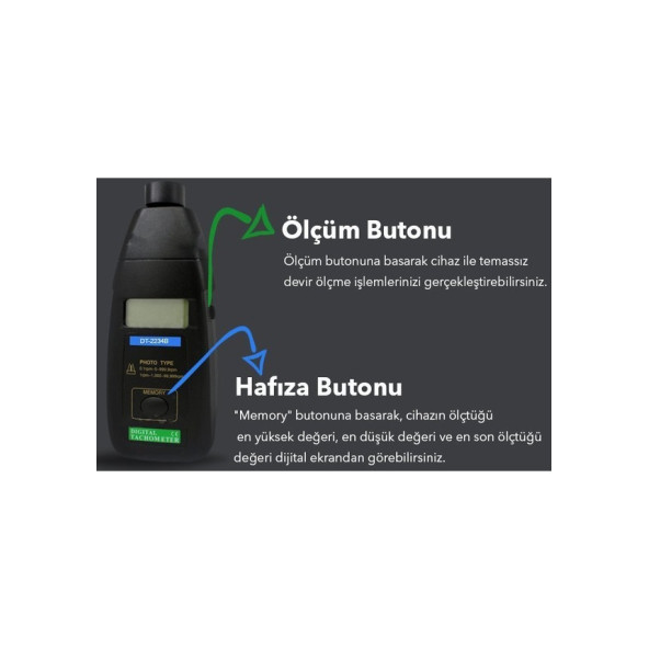 Loyka 2234B Temassız Devir Ölçer Takometre - Resim 4