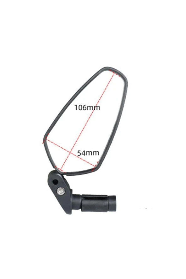 Xbyc 4013 Gidon Bağlantılı Ayna Geniş Açılı Vidalı Bisiklet Dikiz Aynası - Resim 5