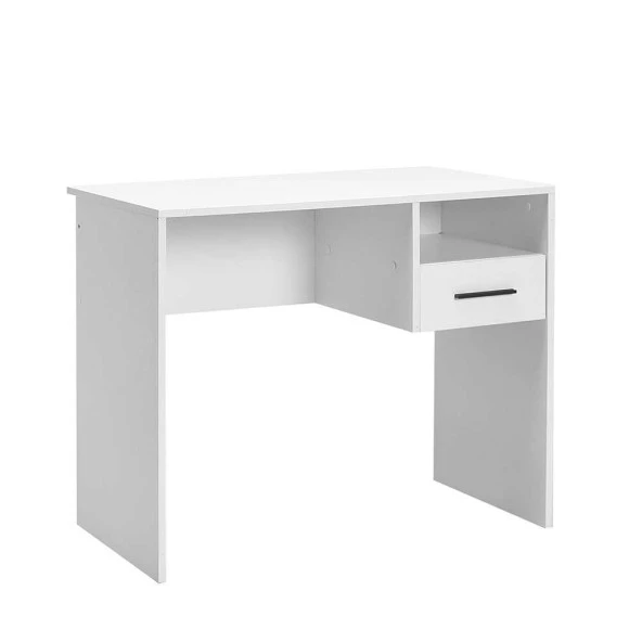 Adore Mobilya  White Çekmeceli Çalışma Masası -Mat Beyaz 90x75x52 cm (GxYxD)