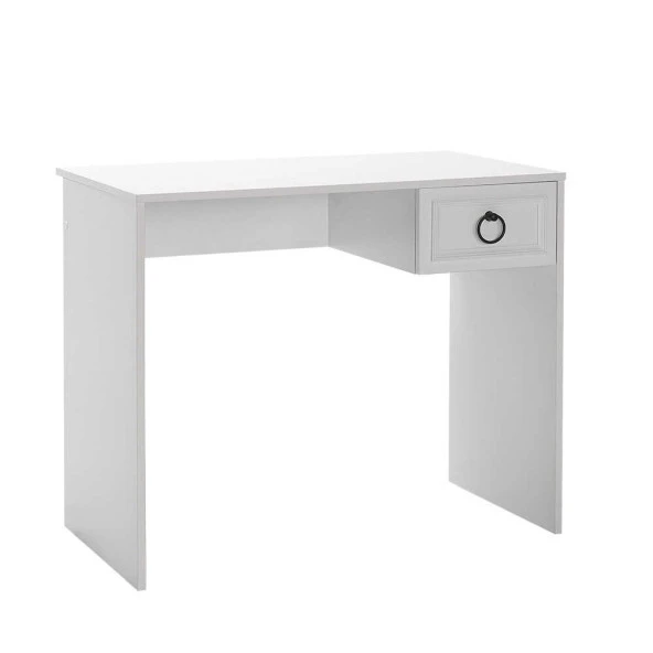 Adore Mobilya  Hampton Çekmeceli Çalışma Masası-Mat Beyaz 90x75x51 cm (GxYxD)
