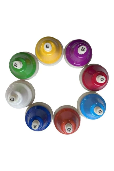 Midex HB-80 Çocuklar İçin Eğitici Oyuncak Masa Zil Seti 8 Notalı Masa Zili Notalarla ürün görseli