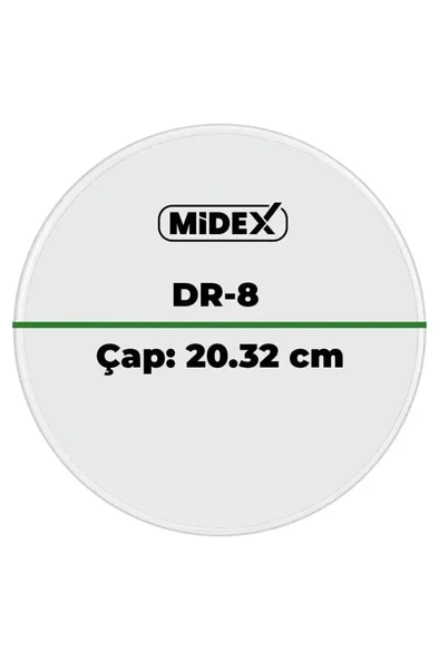 Midex DR-8R Şeffaf Renk 8 İnç Bateri Davul Tom Derisi Drumhead 8 inch (20.32 cm) - 3