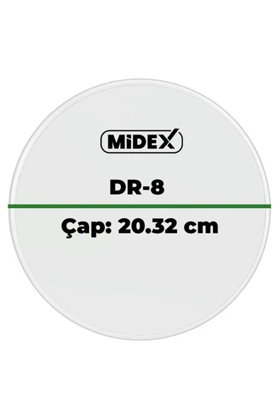 Midex DR-8R Şeffaf Renk 8 İnç Bateri Davul Tom Derisi Drumhead 8'' inch (20.32 cm) - Resim 3