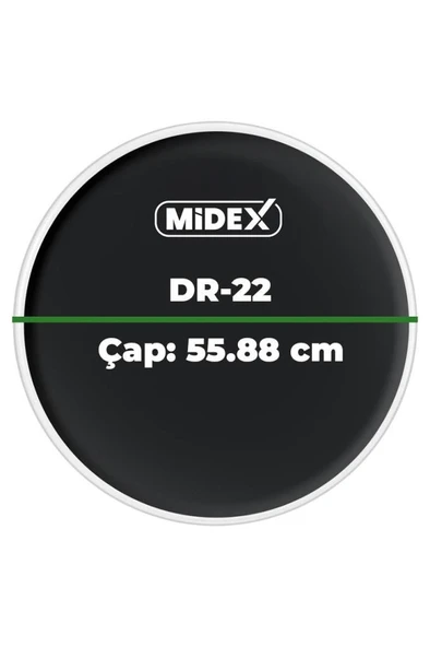 Midex DR-22BK Siyah Renk 22 İnç Kick Bas Bateri Davul Derisi Drumhead 22'' inch (55.88 cm) - Resim 3