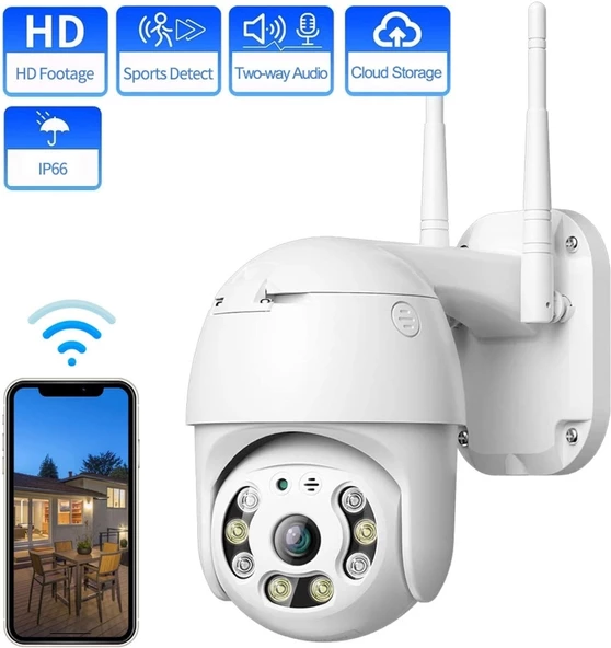 2MP HD 2.5 Inch IP66 IP Kamera Wifi Özellikli Hareket Takipli ve Gece Sensörlü Alarmlı Kamera Blm-41