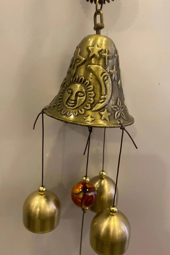 Feng Shui Deprem Zili Çanı Rüzgar Çanı Zili Kapı Çanı Mantra Ohm Om Yoga - Resim 4