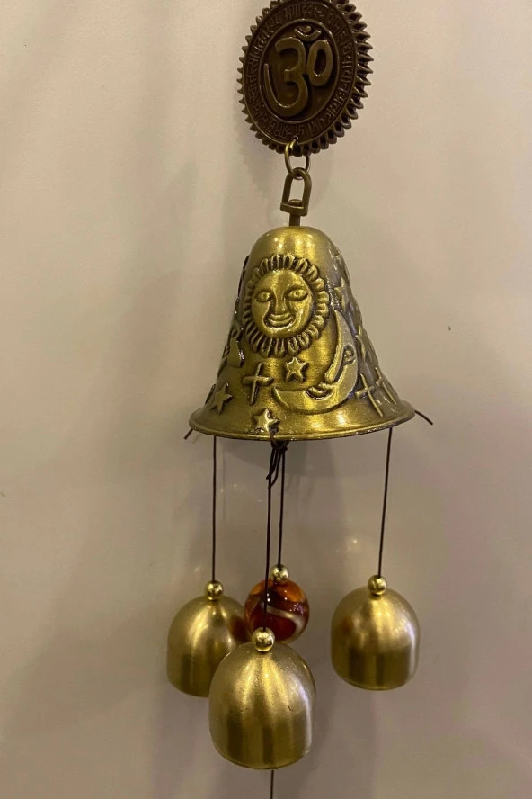 Feng Shui Deprem Zili Çanı Rüzgar Çanı Zili Kapı Çanı Mantra Ohm Om Yoga - Resim 7