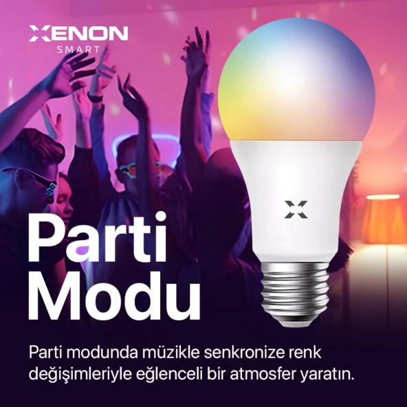 Xenon Smart Wi-Fi LED Akıllı RGB Ampul(5 adet) - Resim 4