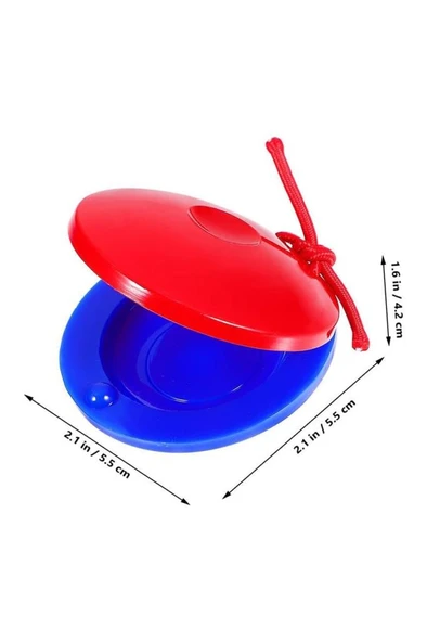 Midex Orf-SP-11 Örf Aletleri Avuç İçi Kastanyet Seti Parmak Zili (1 Set) - Resim 2