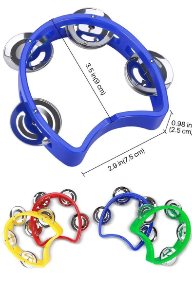 Midex Orf-TF-05BL Örf Aletleri Zilli Tef Mavi (1 Adet) - Resim 3