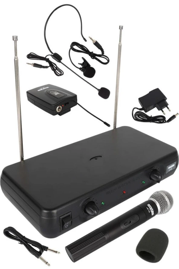Lastvoice LM-102EY Çiftli EL Yaka Headset VHF Telsiz Kablosuz Mikrofon - 2