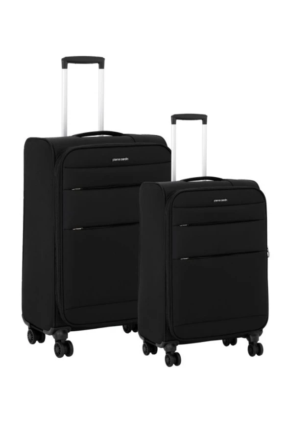 Pierre Cardin Ultra Light Hafif Lüx Kumaş 2'li Valiz Seti Büyük Boy - Orta Boy Siyah PC4200 ürün görseli 1