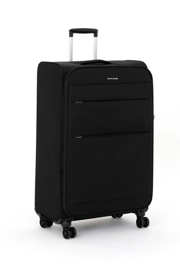 Pierre Cardin Ultra Light Hafif Lüx Kumaş 2'li Valiz Seti Büyük Boy - Orta Boy Siyah PC4200 - Resim 2
