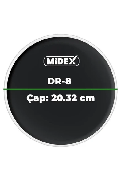 Midex DR-8BK Siyah Renk 8 İnç Bateri Davul Tom Derisi Drumhead 8'' inch (20.32 cm) - Resim 3