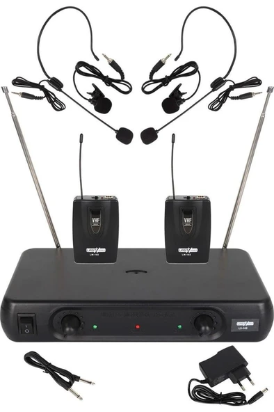 Lastvoice LM-102YY Çiftli Yaka ve Headset Tipi VHF Telsiz Kablosuz Mikrofon ürün görseli 1