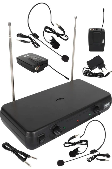 Lastvoice LM-102YY Çiftli Yaka ve Headset Tipi VHF Telsiz Kablosuz Mikrofon - Resim 2