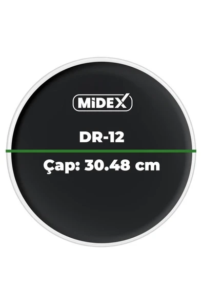 Midex DR-12BK Siyah Renk 12 İnç Alto Bateri Davul Derisi Drumhead 12'' inch (30.48 cm) - Resim 3