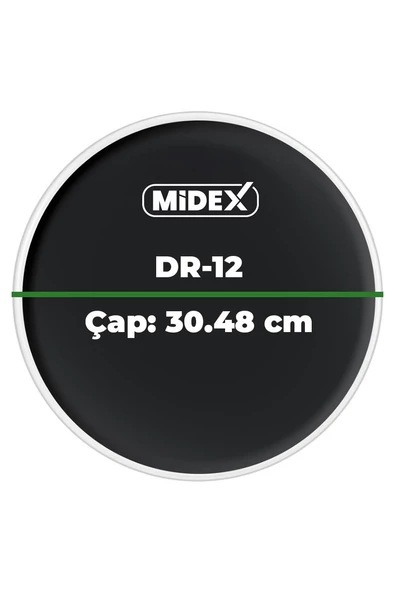 Midex DR-12BK Siyah Renk 12 İnç Alto Bateri Davul Derisi Drumhead 12 inch (30.48 cm) - 3