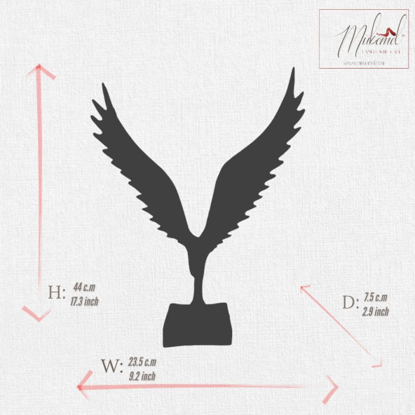Anka Kuşu Heykeli Figür Dekoratif Obje Ve Biblo Masa Dekorasyon Salon Ofis Aksesuarları - Resim 2