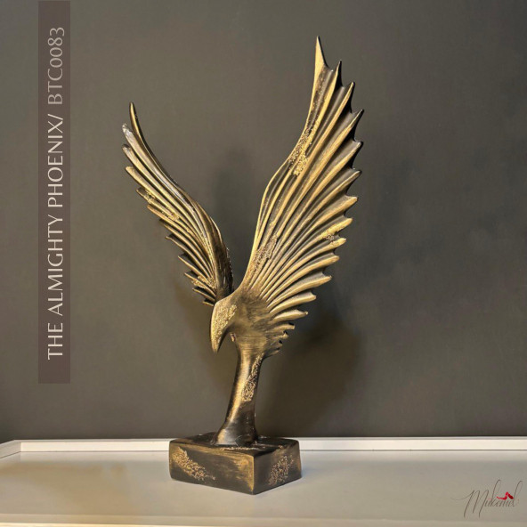 Anka Kuşu Heykeli Figür Dekoratif Obje Ve Biblo Masa Dekorasyon Salon Ofis Aksesuarları - Resim 4