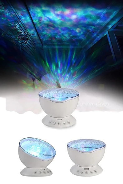 Quenlite OC-10 Okyanus Efektli Gece Lambası Sahne ve EV Işığı Eğlence Disko Parti Ev Muhteşem Işık ürün görseli 1