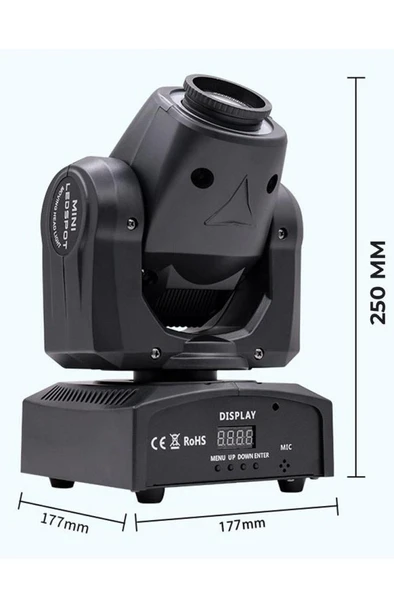 Quenlite Wash-307 Moving Head Robot Sahne Işık 30W LED GOBOLAR İLE - Resim 4