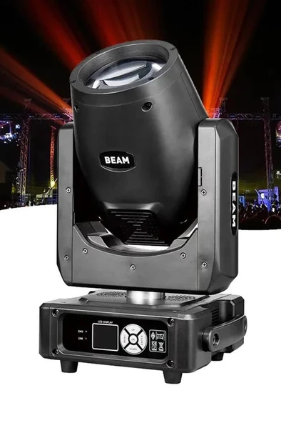 Quenlite Beam-280 9R Osram Ampül ile 280W Beam Spot Sahne Işık Cam Gobo Türk Bayrağı Efektli - Resim 2