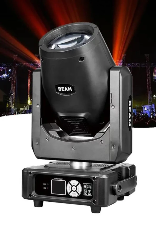 Quenlite Beam-280 9R Osram Ampül ile 280W Beam Spot Sahne Işık Cam Gobo Türk Bayrağı Efektli - 2