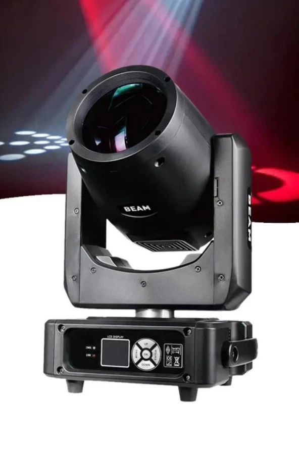 Quenlite Beam-280 9R Osram Ampül ile 280W Beam Spot Sahne Işık Cam Gobo Türk Bayrağı Efektli - 3