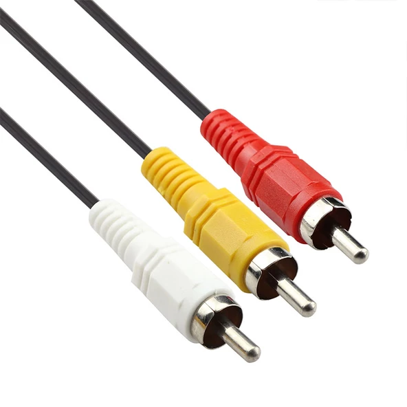 RCA kompozit erkek AV ses ve video kablosu 1,5m - 3