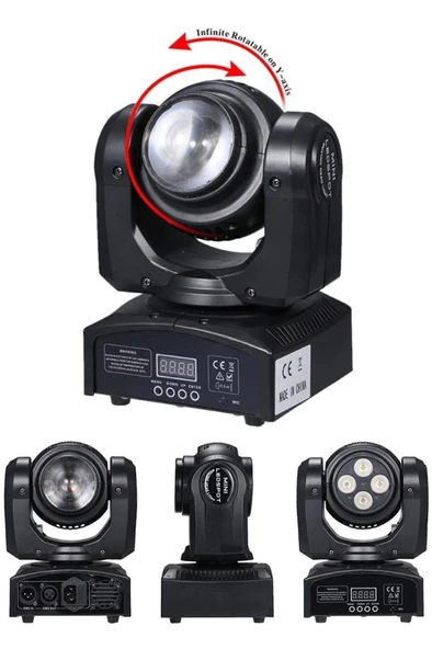 Quenlite Wash-207 DMX 512 Moving Head Hareketli Robot Sahne Işık Sistemi 70W RGBW - Resim 4