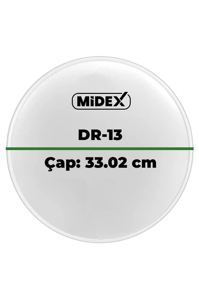 Midex DR-13WH Beyaz Renk 13 İnç Tom Bateri Davul Derisi Drumhead 13 inch (33.02 cm) - 3