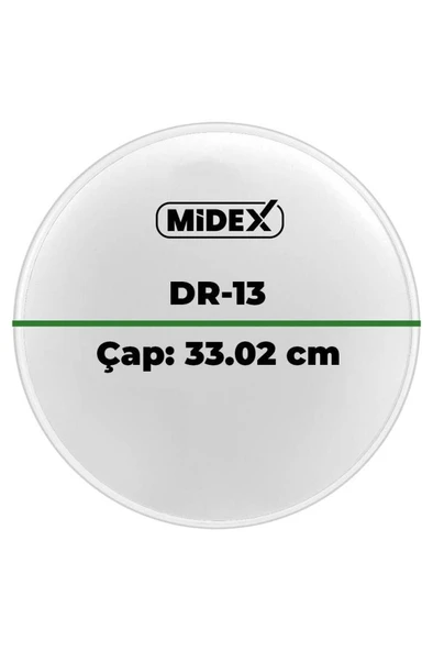 Midex DR-13WH Beyaz Renk 13 İnç Tom Bateri Davul Derisi Drumhead 13'' inch (33.02 cm) - Resim 3