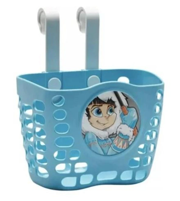 Xbyc 1689 Çocuk Bisikleti Ön Sepet Plastik 16-20 Jant Uyumlu Bisiklet Sepeti Mavi - Resim 2