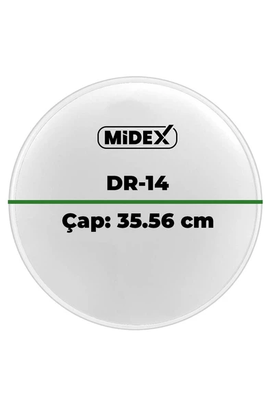 Midex DR-14WH Beyaz Renk 14 İnç Trampet Bateri Davul Derisi Drumhead 14 inch (35.56 cm) - 3