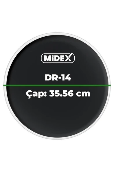 Midex DR-14BK Siyah Renk 14 İnç Trampet Bateri Davul Derisi Drumhead 14'' inch (35.56 cm) - Resim 3