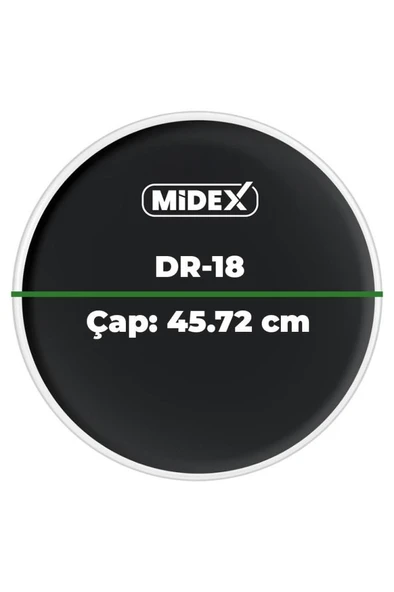 Midex DR-18BK Siyah Renk 18 İnç Bas Kick Bateri Davul Derisi Drumhead 18'' inch (45.72 cm) - Resim 3