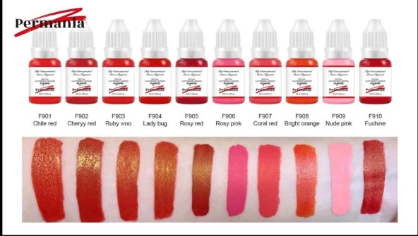 Fontenay Permania Kalıcı Makyaj Boyası Dudak Boyası Şili Kırmızı 10ml - 2