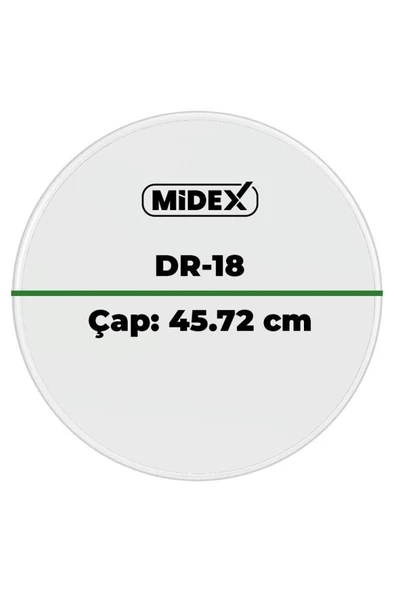 Midex DR-18R Şeffaf Renk 18 İnç Bas Kick Bateri Davul Derisi Drumhead 18'' inch (45.72 cm) - Resim 3