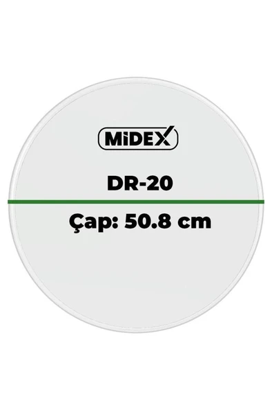 Midex DR-20R Şeffaf Renk 20 İnç Kick Bateri Davul Derisi Drumhead 20'' inch (50.80 cm) - Resim 3